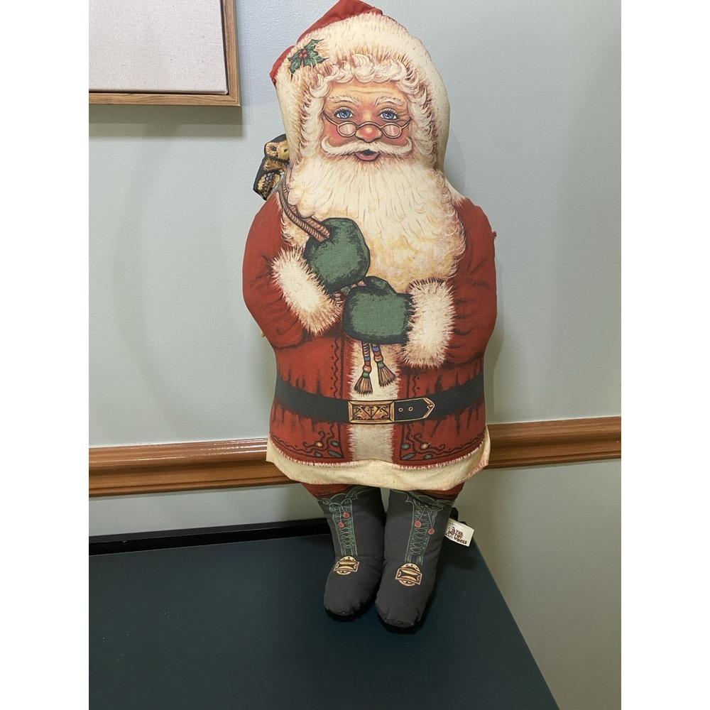 The Toy Works Inc Victorian Santa Plush Figure Santa Christmas Vintage Decor 90s